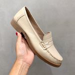 Mocassim Paula Couro Off White