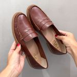Mocassim Paula Couro Marrom