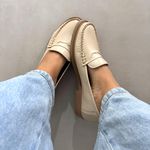Mocassim Paula Couro Off White