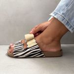 Sandália Papete Alice Zebra