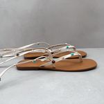 Rasteira Jade Couro Off White
