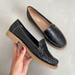Mocassim Paula Couro Preto