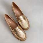 Mocassim Paula Couro Dourado