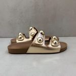 Sandália Papete Olivia Dourada