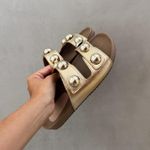 Sandália Papete Olivia Dourada