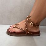 Sandália Papete Julia Caramelo