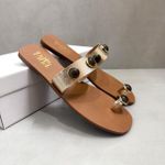 Rasteira Maitê Couro Dourada