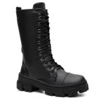 Bota Coturno Feminino Cano Longo Tratorada Blogueira