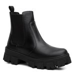 Bota Coturno Feminina Tratorada Chelsea Conforto Estilo