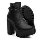 Bota Coturno Tratorado Napa Preto 