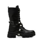 Bota Coturno Feminino Cano Longo Tiras Removíveis Spikes