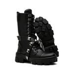 Bota Coturno Feminino Cano Longo Tiras Removíveis Spikes