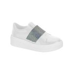  Tênis Feminino Slip On Branco Brilho