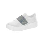  Tênis Feminino Slip On Branco Brilho