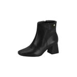 Bota Feminina Preta Vizzano Salto Bloco Cano Curto