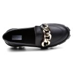 Mocassim Feminino Corrente Dourada Estiloso Blogueira