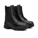 Bota Coturno Militar Feminino Tratorado Cadarço