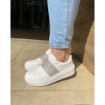  Tênis Feminino Slip On Branco Brilho
