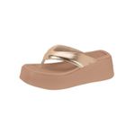 Sandália Feminina Tamanco Flatform Rose Gold Beira Rio