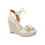 Sandália Anabela Vizzano Nude Clarinha Creme Amarração