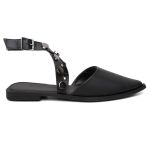 Sapatilha Feminina Preta Mule Tachas Slingback