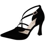 Sapato Feminino Salto Alto Agulha Canoinha Scarpin Preto Nobuck Bico Bebecê