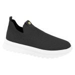 Tênis Feminino Moleca Preto Meia Knit Leve Macio Conforto