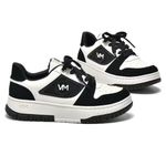 Tênis Feminino Casual Preto e Branco Via Marte