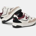 Tênis Feminino Casual Branco Detalhe Marsala Lançamento Via Marte 