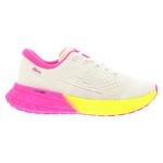 Tênis Feminino de Academia Branco Cadarço Solado Colorida Actvitta