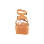 Sandália Feminina Flat Caramelo da Vizzano Aplique Dourado 