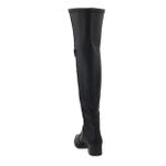 Bota Feminina Over The Knee Napa Preta Basíca Lisa Mississipi
