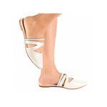 Mule Feminino Baixinho Branco Clarinho Bico Trançado Mississipi 