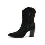 Bota Feminina Western Preta Camurça Via Marte