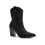 Bota Feminina Western Preta Camurça Via Marte