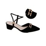 Sapato Scarpin Feminino Mule Preto Nobuck Bebecê