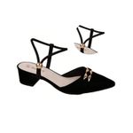 Sapato Scarpin Feminino Mule Preto Nobuck Bebecê