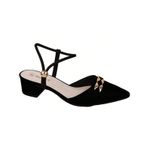 Sapato Scarpin Feminino Mule Preto Nobuck Bebecê