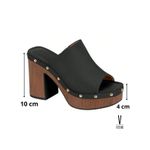 Tamanco Feminino Plataforma Preta Vizzano Boho Chic 