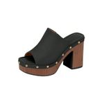 Tamanco Feminino Plataforma Preta Vizzano Boho Chic 