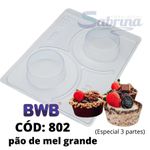 Pão de Mel Grande BWB CÓD: 802 Forma de Chocolate com Silicone Especial (3 partes)