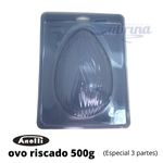 Ovo 500g Riscado Forma de Acetato com Silicone 3 partes Anelli