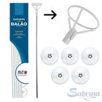 Suporte Balão Grande 50cm c/5 und + Base Arranjo para Balão c/5und Branco