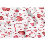 Toalha TNT Estampado Coração Glitter 1,4x1m
