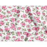 Toalha TNT Estampado Rosas Cor-de-Rosa 1,4x1m