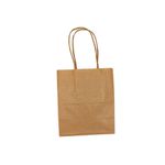 Sacola Papel Kraft 17,5x8,5x21,5cm Natural c/10 und