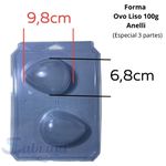 Ovo 100g Forma de Acetato com Silicone 3 partes Anelli