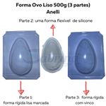 Ovo 500g Forma de Acetato com Silicone 3 partes Anelli