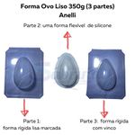 Ovo 350g Forma de Acetato com Silicone 3 partes Anelli