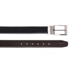 Cinto Masculino Couro Dupla Face Preto e Café Sapatoterapia 3,5cm de largura